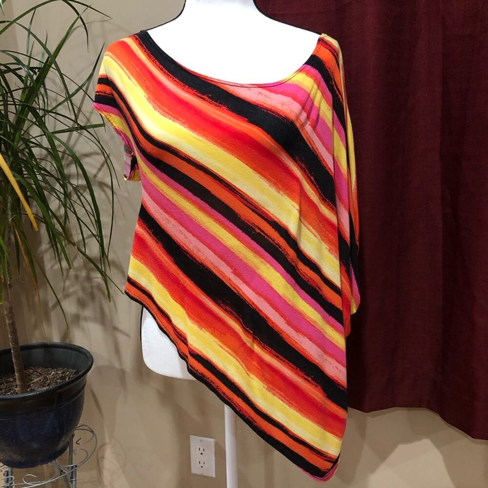 Say Anything Asymmetrical Top Blouse Tee Shirt Size Plus Size 3X - Picture 2 of 12